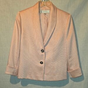 TAHARI ALS Womens Separate Pink Blazer Elegant Jacket 3/4 Sleeve SIZE 6